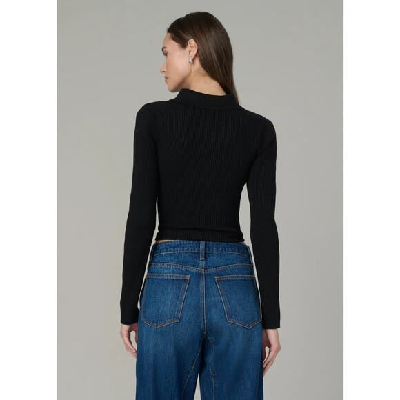 Joe's Jeans The Lisa Polo Sweater - Black NWT SIZE XS S M L - Picture 3 of 6